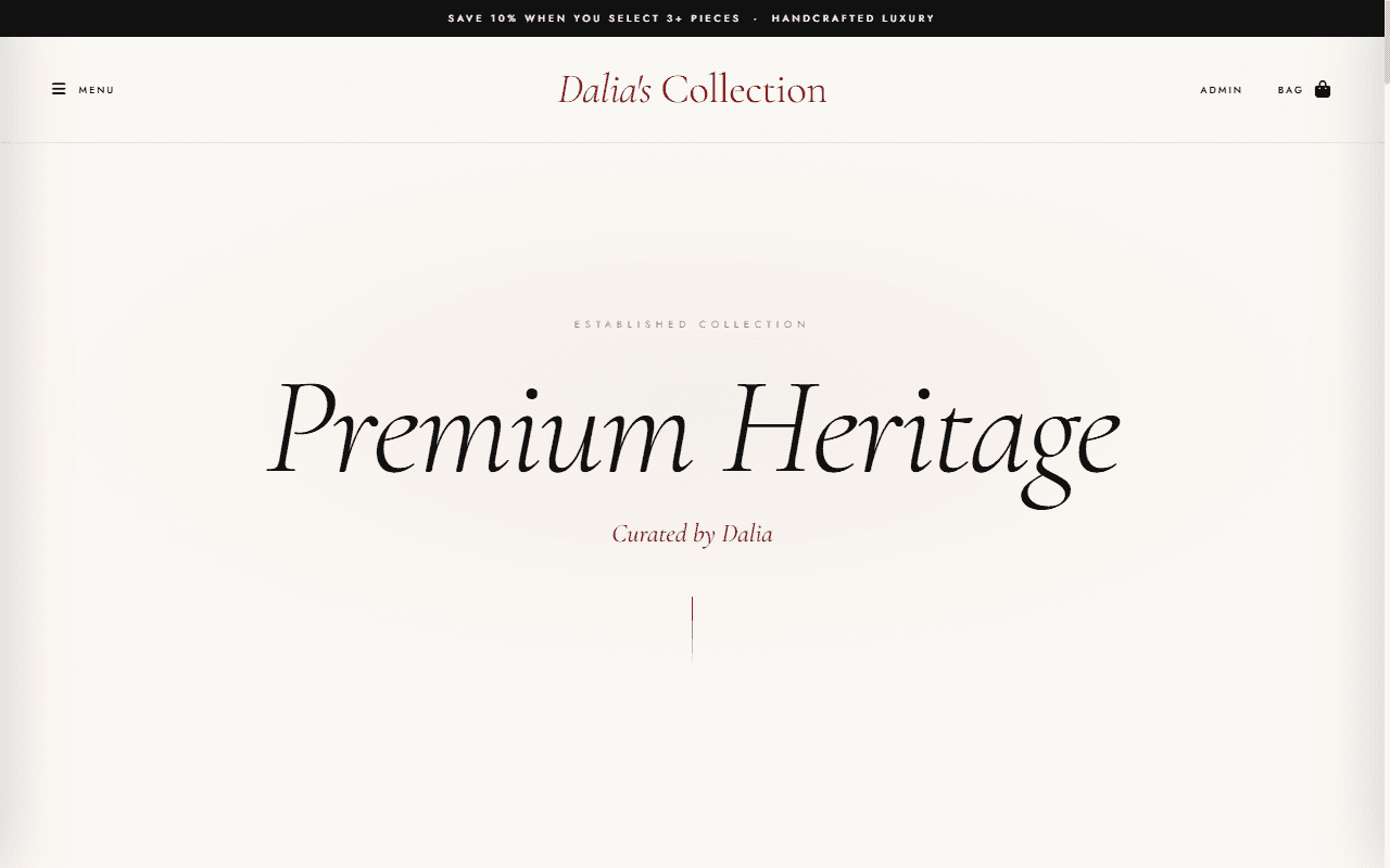 Screenshot of Dalia's Collection